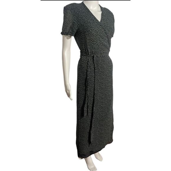 Womens Beautiful Kathy Unger Wrap DRESS SZ 10 Maxi Wrap Dress - Picture 2 of 15